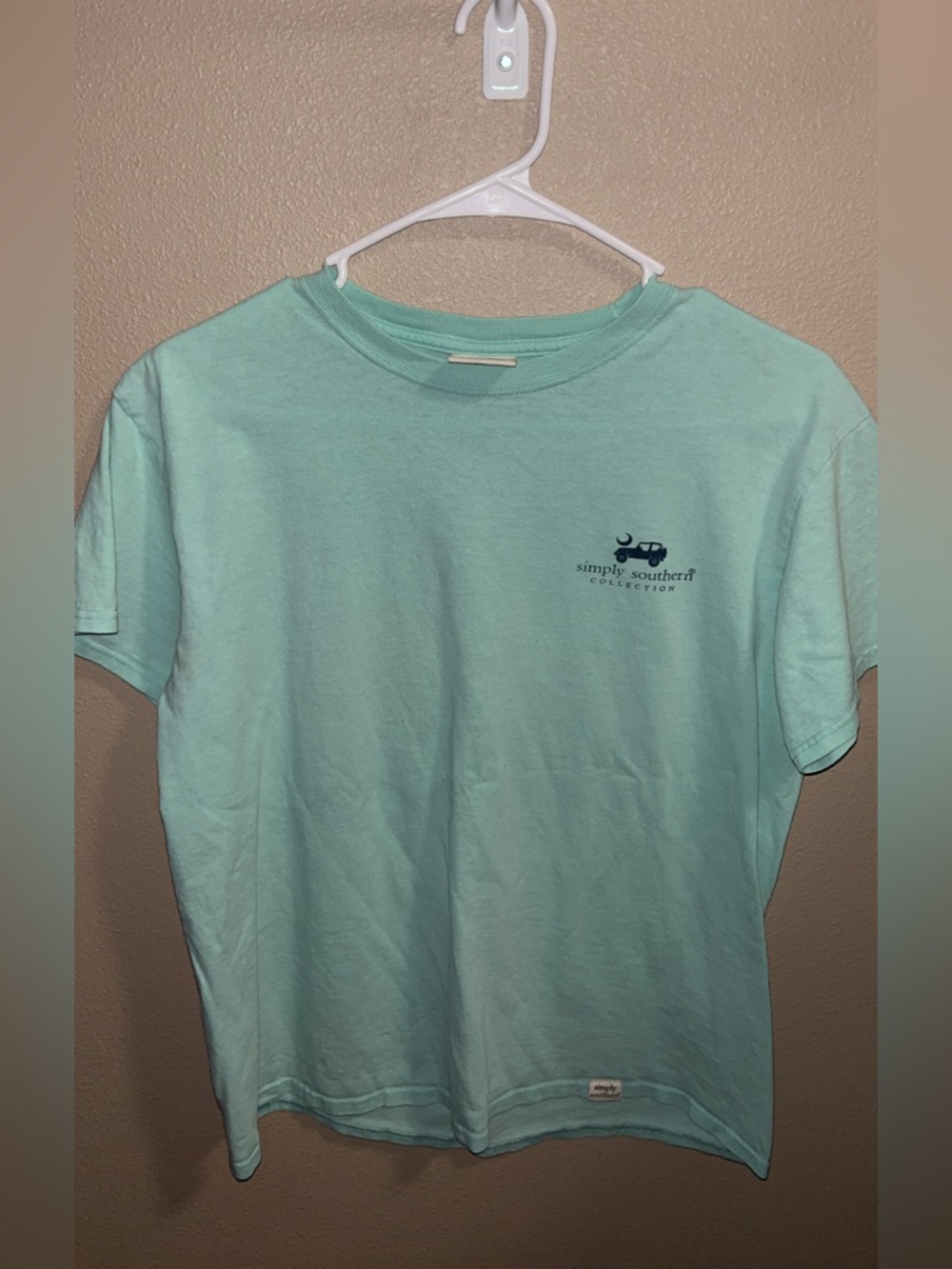 Simply Southern Mint Short Sleeve Tee with Small Chest Logo